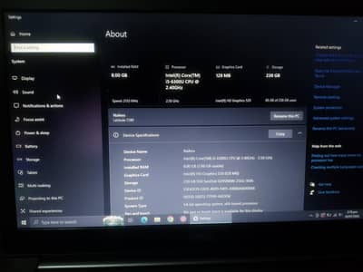 Dell laptop i5 6th gen 8gb Ram 256gb SSD