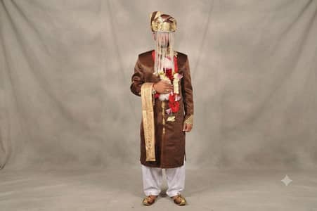 Wedding Sherwani, Kulla & Khussa  for Sale – Excellent Condition