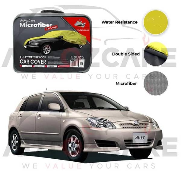 Toyota Allex Microfiber Car Top Cover - Model 2002-2008