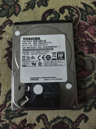1TB laptop hard drive