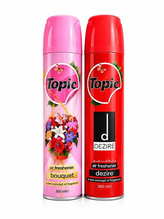 Topic Air Freshener Spray 300ml – Bouquet & Dezire Long Lasting Room Freshener