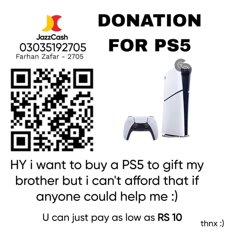Donation for PS5 1