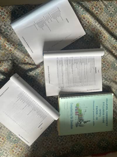 As chemistry Notes and Topical past papers for P1 and P2