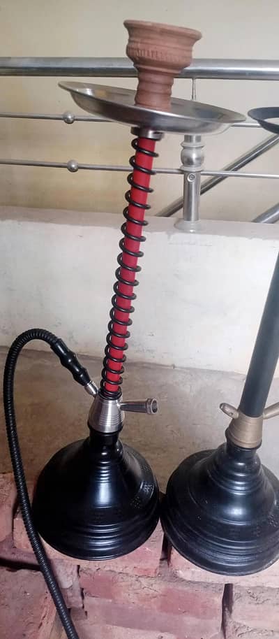 metal base home decor item with pipe
