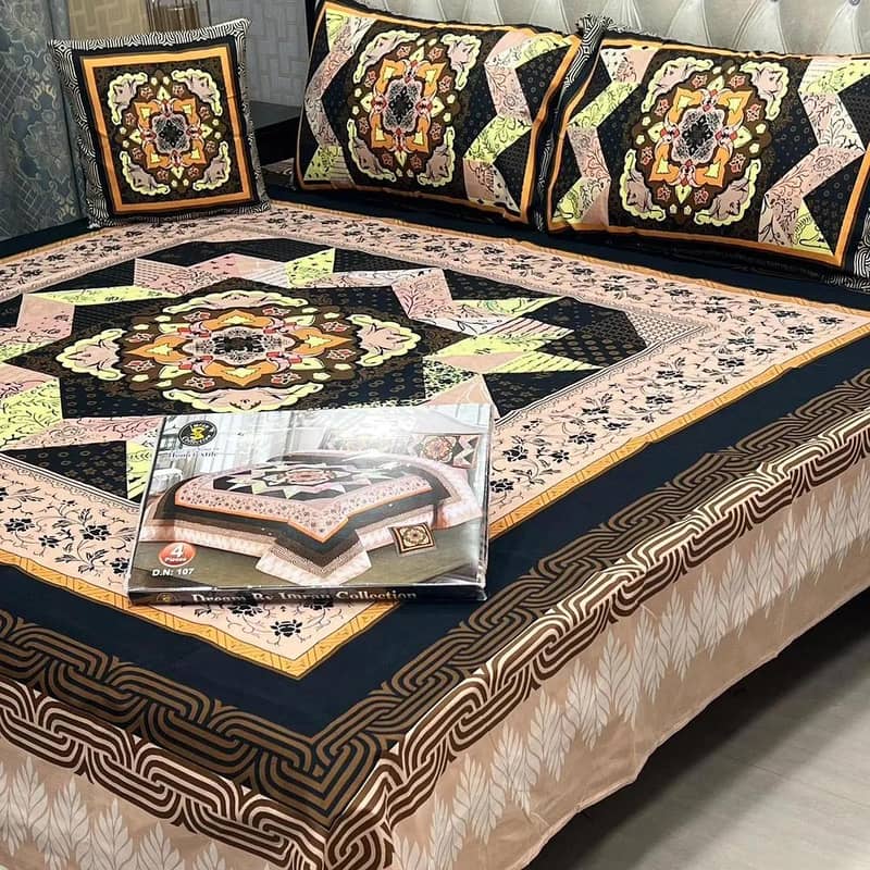 cotton double bedsheets set 2