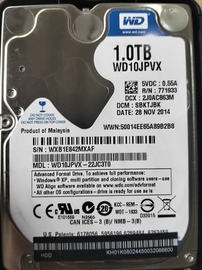WD 1 TB Hard Drive