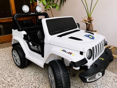 Kids Electric Ride-On Police Jeep