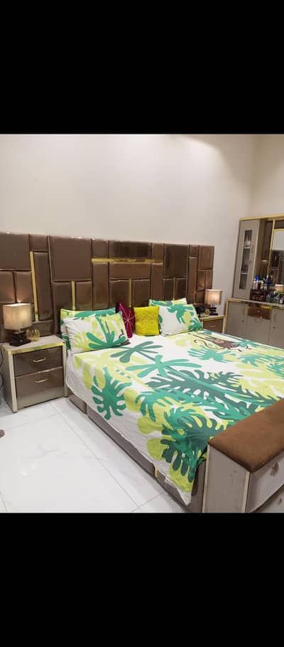 king side bed side table dressing with chair cupboard divided