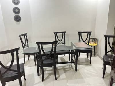 Pure Wood 6 chairs dinning table