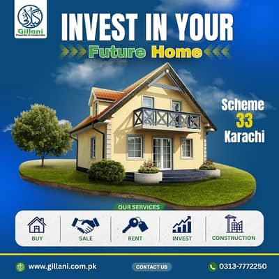 240 yards west open Plot Qureshi Society Sector 26A Scheme 33 Karachi