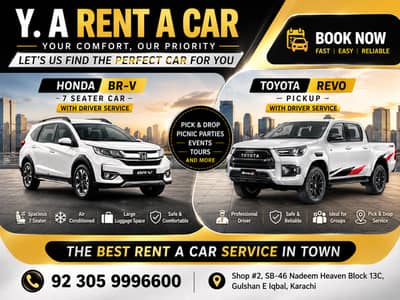 Honda BR-V 7 Seater Car Rental with Driver | Rent a Car | car rental