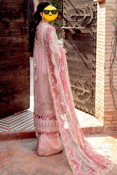 Piece Fancy Embroidered Pink Suit