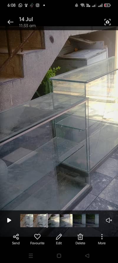 showcase made of glass