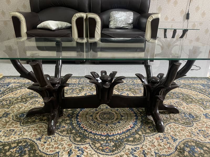 9 Seater Luxury Leather Sofa Set with Glass Tables – Excellent Conditi 4