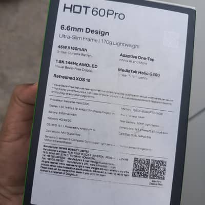 Infinix Hot 60 Pro with complete box in warranty
