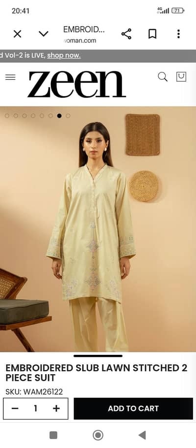 Zeen 2 piece suit