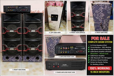 2 pair speaker Audionic  and AlBa company amplifier