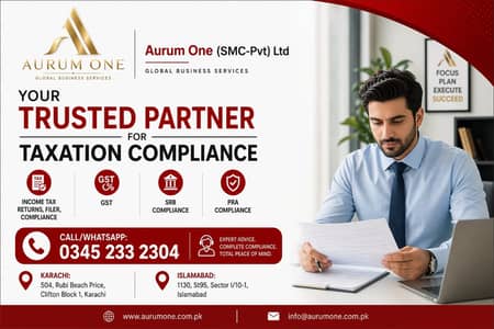 Filer, NTN, Company Registration, Private Limited SECP, FBR, SRP, PRA