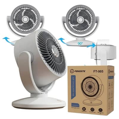 Desktop Rechargeable Fan with LED Display parcel check before pay