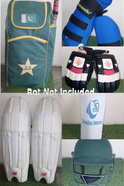 Complete Cricket Kit Set – Helmet, Pads, Gloves, Arm Guard, Kit Bag