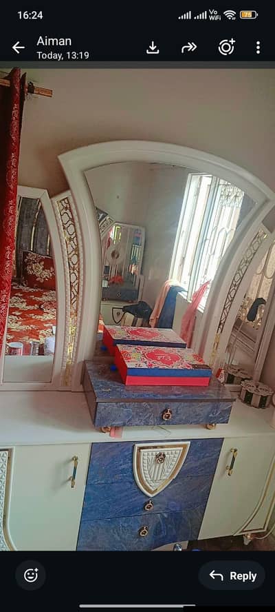 bed set with dressing and wardrobe