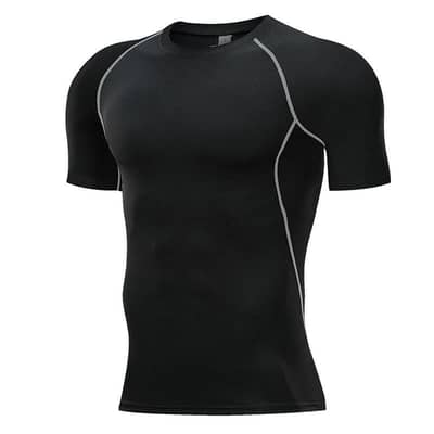 Men short sleeve compression t shirt quick dying gym sports