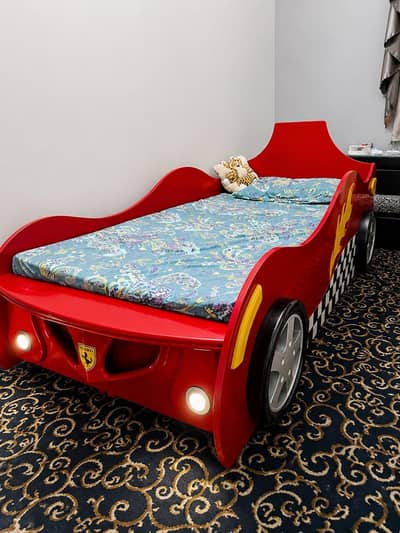 Kids Ferrari Car Bed with Mattress Included