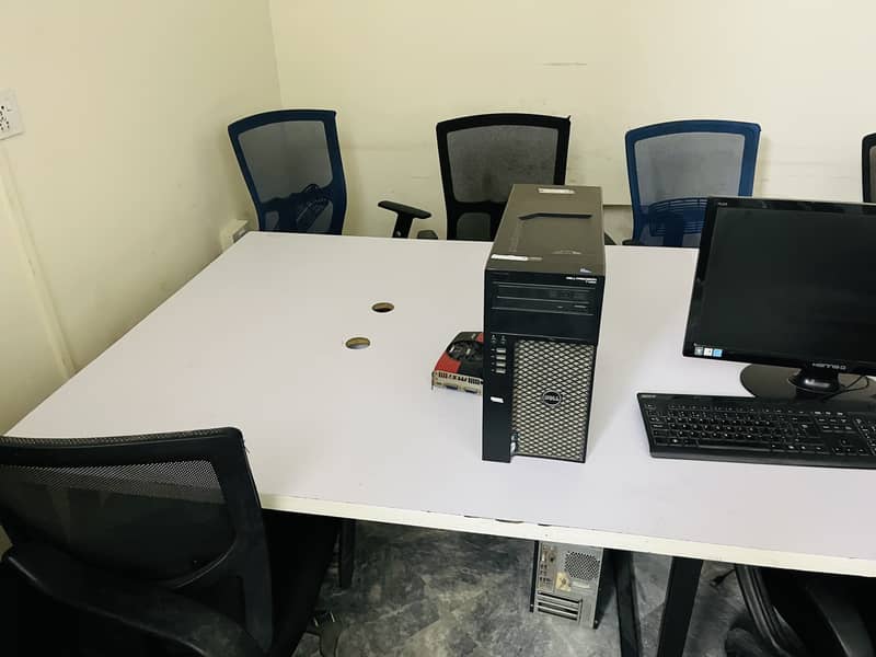 4-Person Office Workstation Table for Sale – Excellent Condition 1