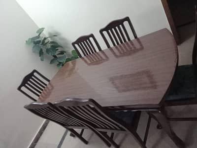 Solid Wood Dining Table with Chairs