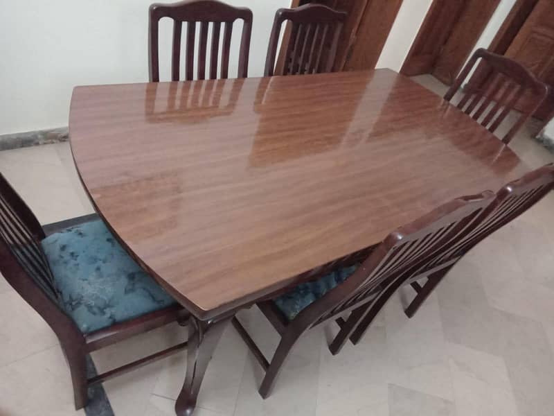 Solid Wood Dining Table with Chairs 3