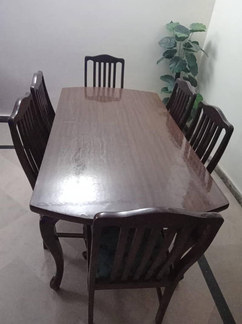 Solid Wood Dining Table with Chairs 4