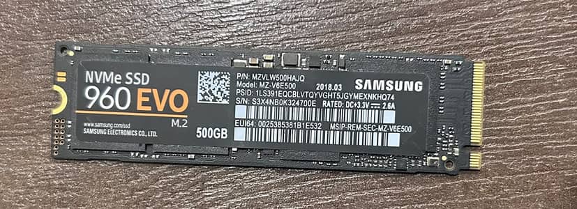 Samsung SSD 960 EVO NVMe M. 2 500GB Solid State Drive