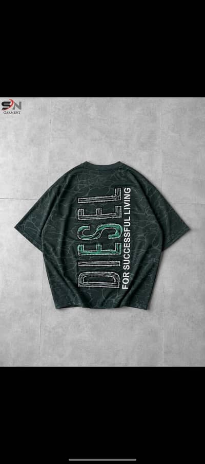 diesel embossed printed dropshoulder