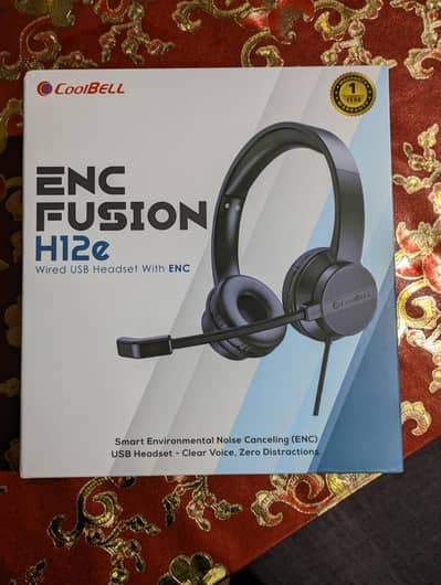 Coolbell H12e Wired USB headset with ENC mic