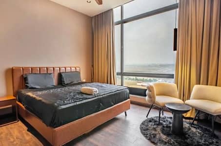 Daily & Weekly Basis, Two Bedrooms Fully Furnished Luxury Furnished Apartment Available For Rent in Gulberg Greens Islamabad, Project In Sky Park One,