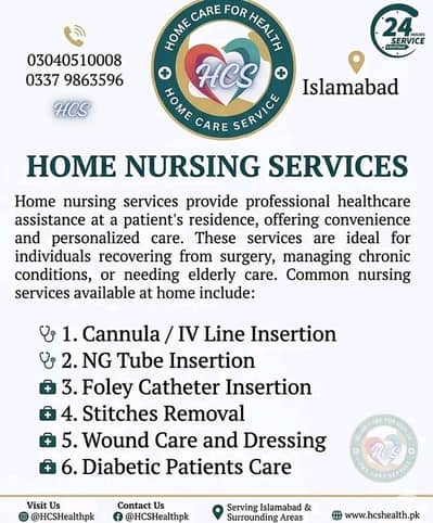 Home nursing ka ley male nurse available