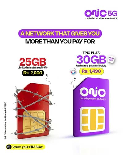 Onic Sim Multan same day delivery