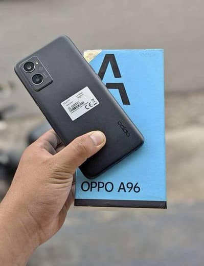 OPPO A96 with box and charger 9.5/10 new condition
