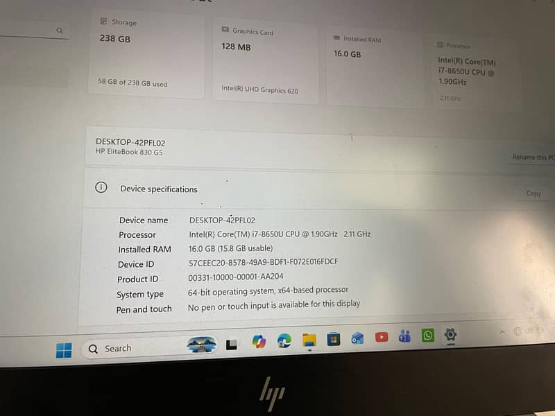 Hp i7 8th generation 2