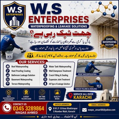 Roof Waterproofing service, Heat Proofing Coating ,Leakage Solution