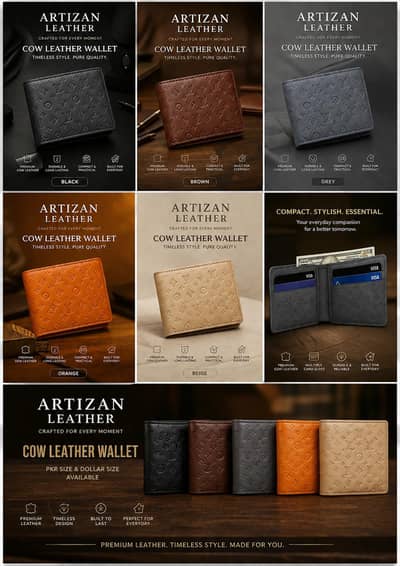 Buff Leather lv Compact wallet