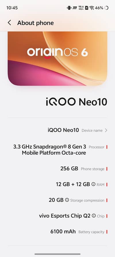 Vivo iQOO Neo10
