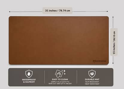 Leather Desk Pad – Multifunctional Laptop, Writing & Gaming Mat with