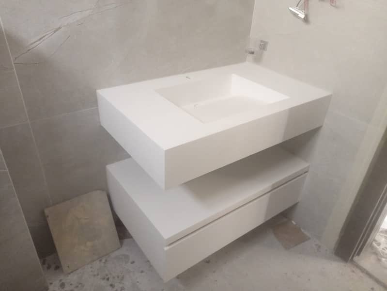 Polystone Solid Surface Sheets | Kitchen Counter | Vanity Top |Decore 11