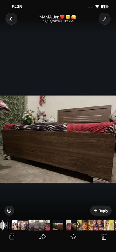 Wooden bed