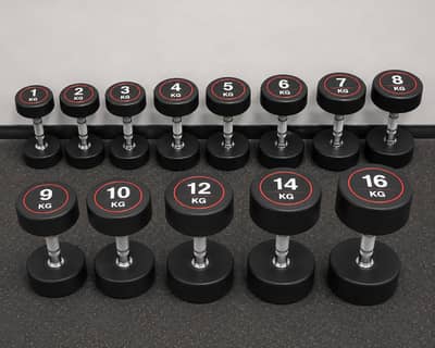 Brand New Rubber Dumbbells (1KG to 20KG) | Rs. 280 Per KG