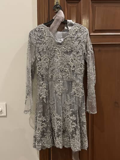 Luxury Hand-Embellishment Grey Formal Dress Wedding/Engagement