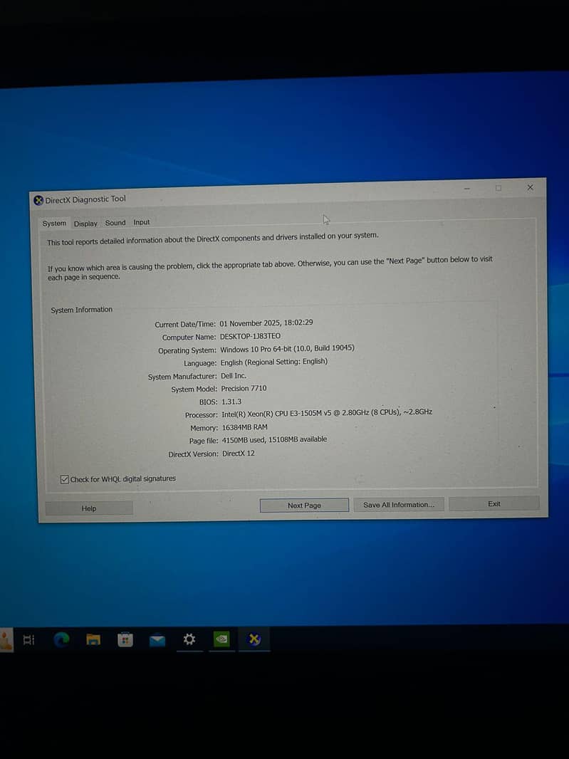 Dell precision 7710 18