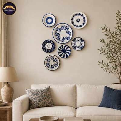 Hand-Painted Floral Plates (6 piece) | Premium Design Plates