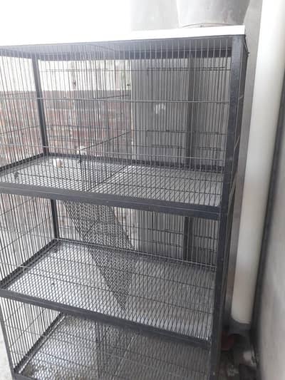 pinjra cage 6 cabin iron wire iron trace 10 by 10 condition available